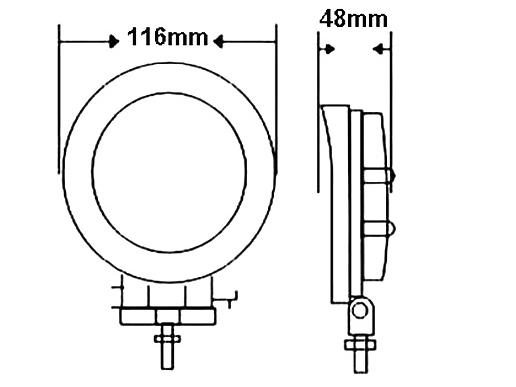 Фара водительского света РИФ 4.6дм 24W LED