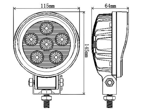 Фара водительского света РИФ 4.5дм 18W LED