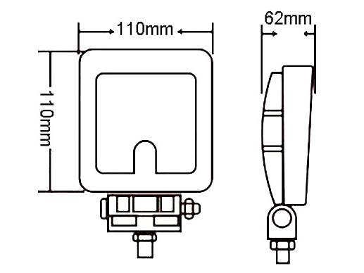 Фара водительского света РИФ 4.3дм 27W LED