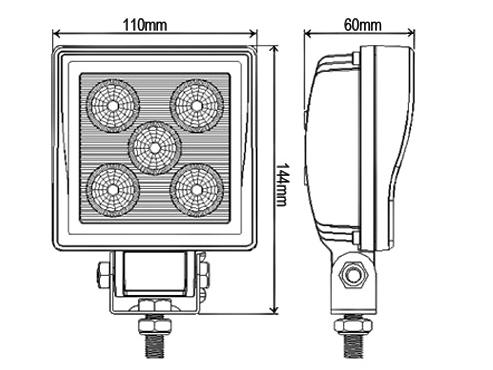 Фара водительского света РИФ 4.3дм 15W LED