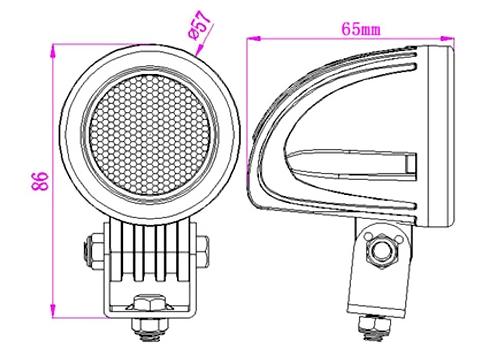 Фара водительского света РИФ 2.2дм 10W LED