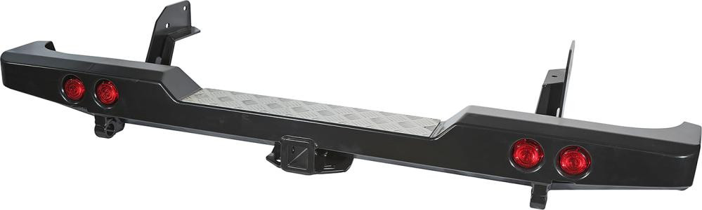 Бампер РИФ силовой задний Mazda B2500,BT50 /Ford Ranger T5 (2006-2010) с квадратом под фаркоп и фонарями