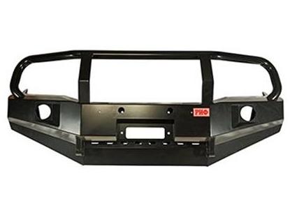 Передний силовой бампер Риф для Toyota Hilux 2012-14 на рестайлинг- фонари, кенгурин