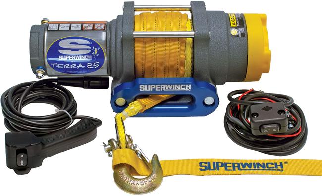 Лебедка электрическая для ATV Superwinch Terra25 с синтетическим тросом