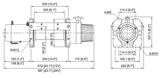 Эвакуаторная лебедка Come-Up Rhino 8 12V