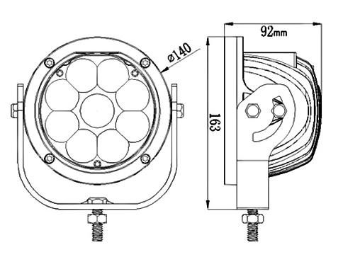 Фара водительского света РИФ 5дм 45W LED