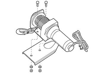 Площадка Superwinch для установки лебедки на шар фаркопа