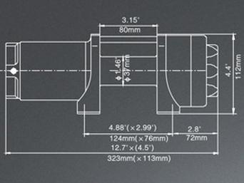 Лебёдка электрическая для квадроцикла 12V Runva 2500A lbs. 1140 кг.