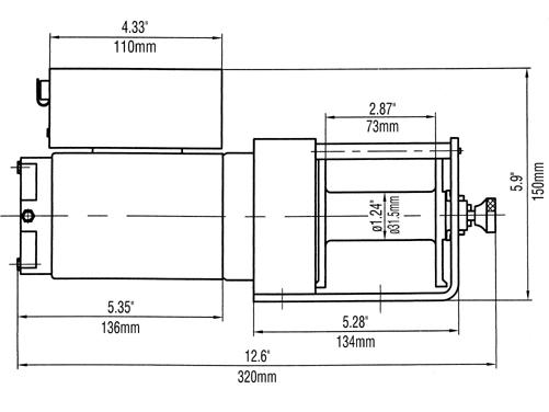 Лебёдка электрическая для квадроцикла 12V Runva 3000A lbs. 1361 кг