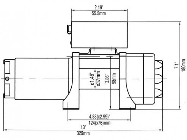 Лебёдка электрическая для квадроцикла 12V Runva 3500A lbs. 1588 кг.