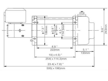 Лебёдка электрическая индустриальная 12V Runva 15000 lbs. 6804 кг.