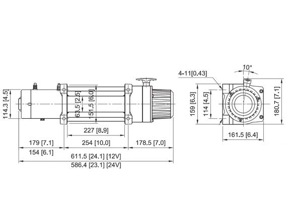 Электрическая автомобильная лебедка Come-Up DV-12 Light 12V