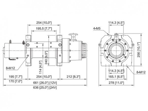 Эвакуаторная лебедка Come-Up Rhino 12 12V