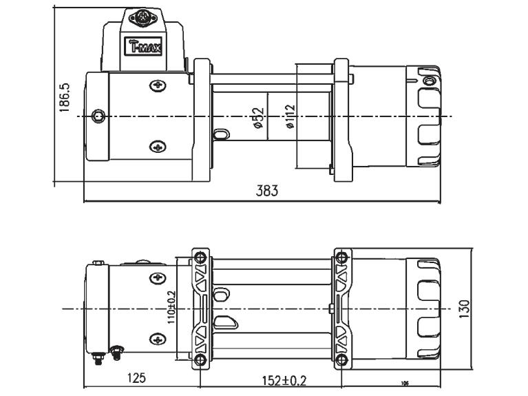 Электрическая лебедка T-MAX ATW PRO 6000 12V