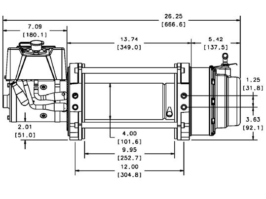 Индустриальная лебедка Warn series 12 DC 24V