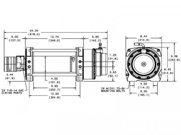 Гидравлическая планетарная лебедка Warn Series 15 Hydraulic