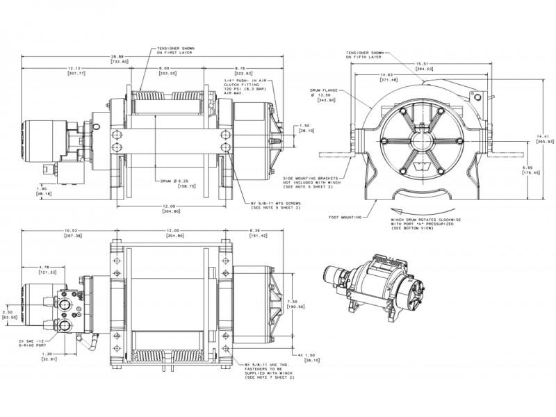 Гидравлическая планетарная лебедка Warn Series 30XL Hydraulic