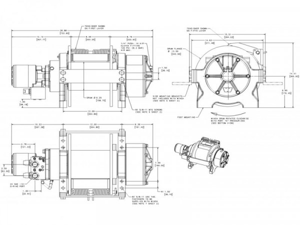 Гидравлическая планетарная лебедка Warn Series 30XL Hydraulic