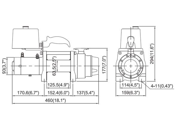 Электрическая автомобильная лебедка Come-Up DV-6000Std 24V