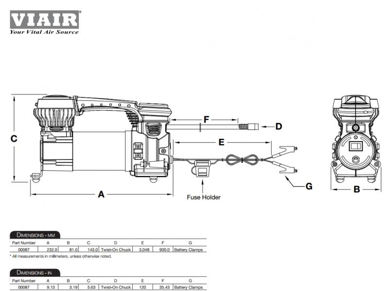 Компрессор переносной 12V VIAIR 87P