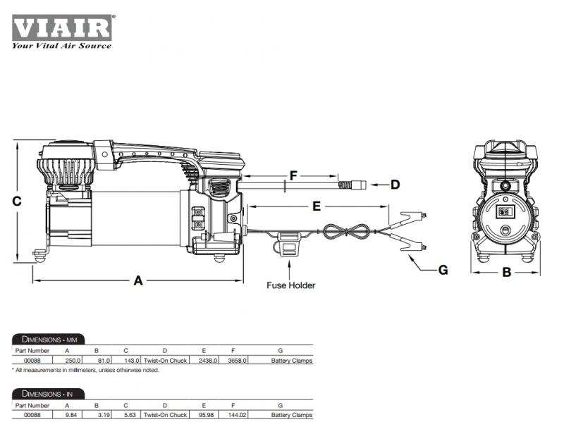 Компрессор переносной 12V VIAIR 88P