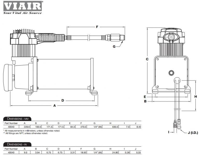 Компрессор стационарный 12V VIAIR 400C