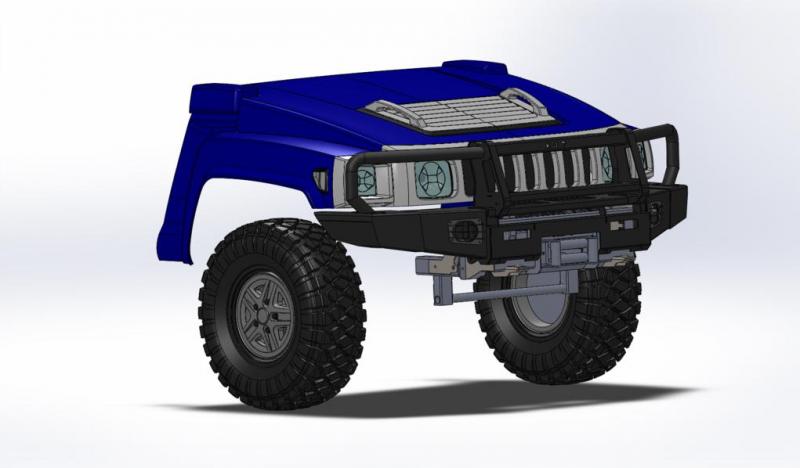 Передний силовой бампер со съемным кенгурином - HUMMER H3.