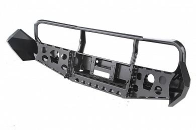 Бампер РИФ передний Nissan Navara D40/Pathfinder R51 2010+ с доп. фарами и кенгурином