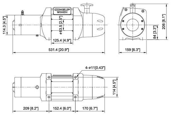 Лебедка автомобильная электрическая Seal MadX 8.0s 12V SD (EAC)