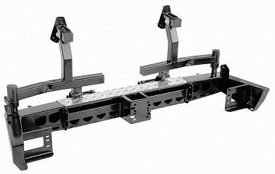 Бампер РИФ задний УАЗ Патриот 2015+ с квадратом под фаркоп и 2-мя калитками стандарт