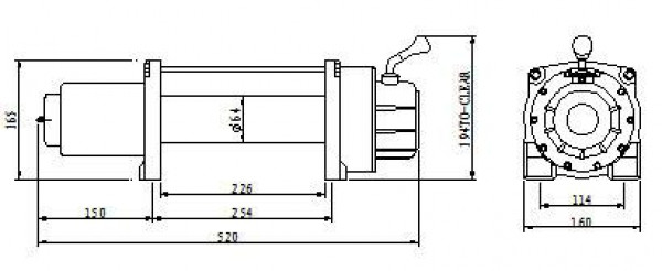 Лебедка MW 6000 - 12V