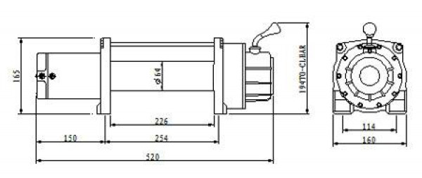 Лебедка MW 6800 - 12V