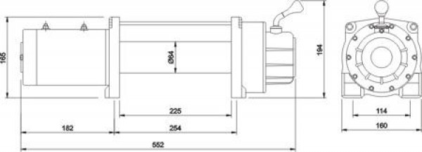 Лебедка MW 9500 - 12V