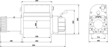 Лебедка MW 12000i - 12V