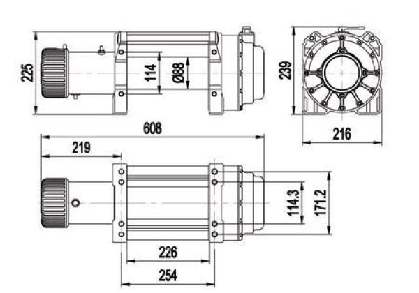 Лебедка X16800 - 12V