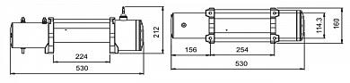 Лебёдка электрическая 12V CM9000S с синтетическим тросом