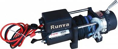 Лебёдка электрическая 12V Runva 4500 lbs 2040 кг (кевлар)