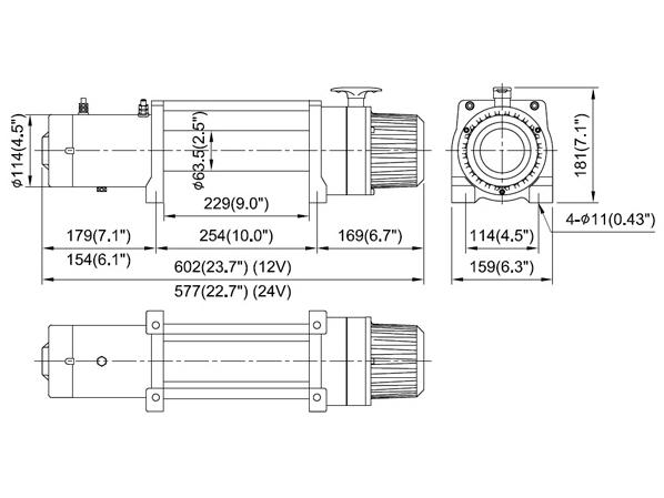 Электрическая автомобильная лебедка Come-Up DV-9 24V