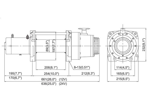 Электрическая автомобильная лебедка Come-Up DV-12 12V