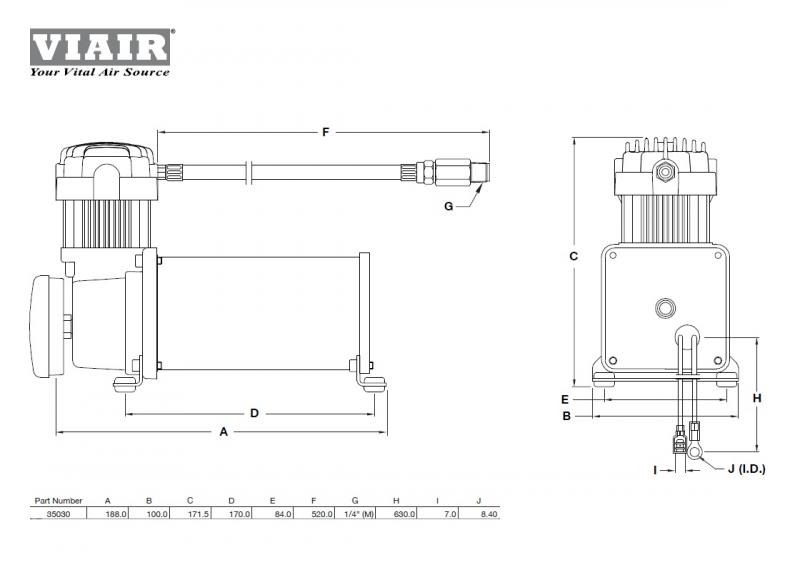 Компрессор стационарный 12V VIAIR 350C