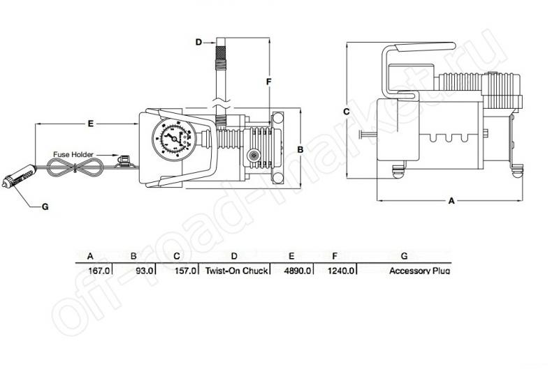 Компрессор переносной 12V VIAIR 70P