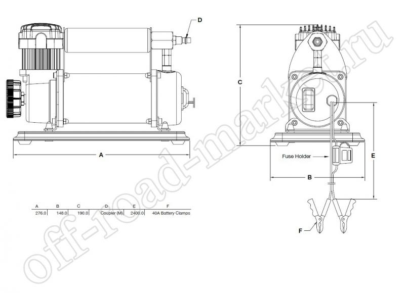 Компрессор переносной 12V VIAIR 400P-A