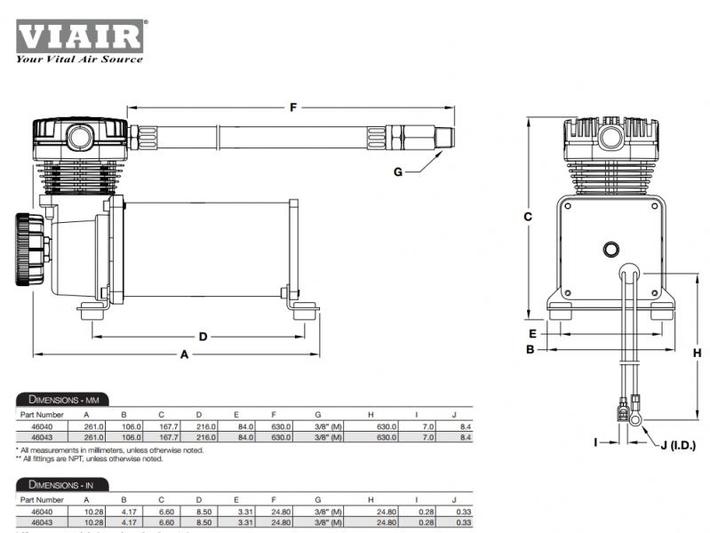 Компрессор стационарный 12V VIAIR 460C