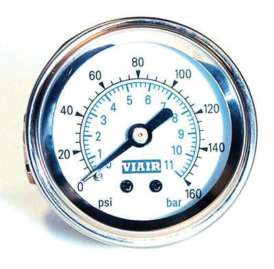 Манометр VIAIR бортовой 160PSI/11,03Bar (белый)