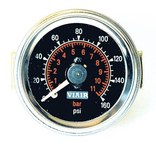 Манометр VIAIR бортовой 160PSI/11,03Bar (черный)